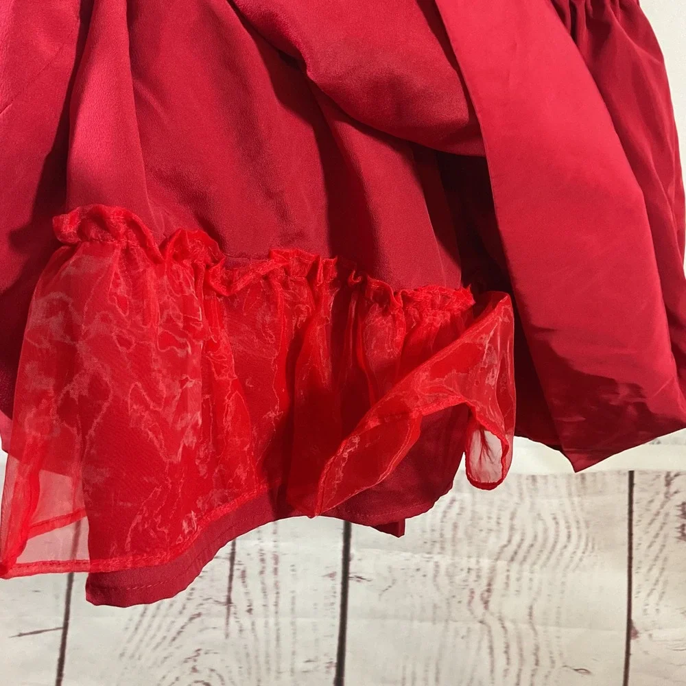 Jason Wu Neiman Marcus x Target Girls Dress 3T Red Holiday Party Lace Collar Bow